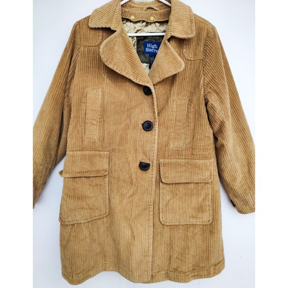 Vintage High Sierra Men's Corduroy Mid Length Jacket Coat Detachable Lining SZ M - Picture 2 of 10